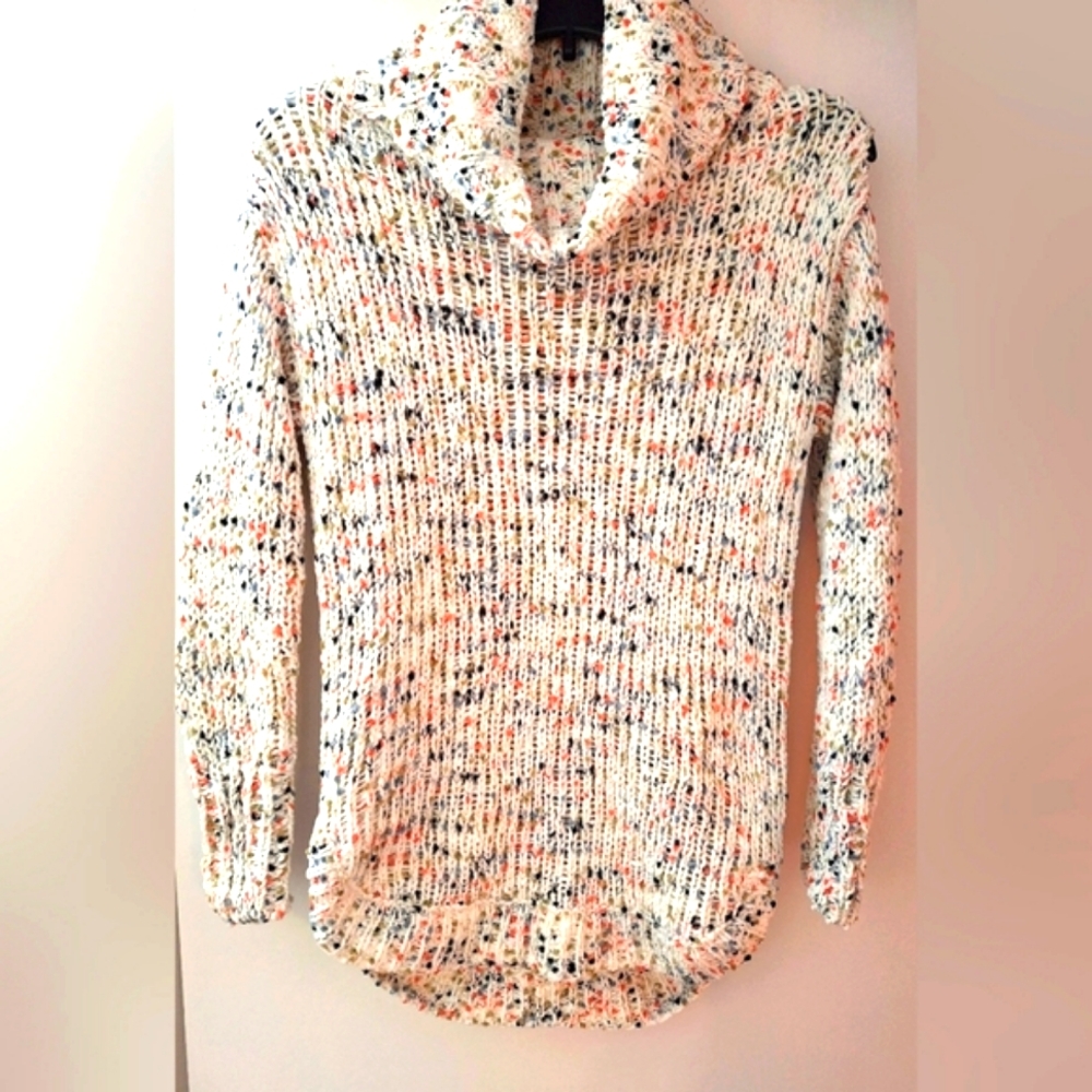 JESSICA SIMPSON COZY MULTICOLOR COWL KNIT  SWEATER. NEW